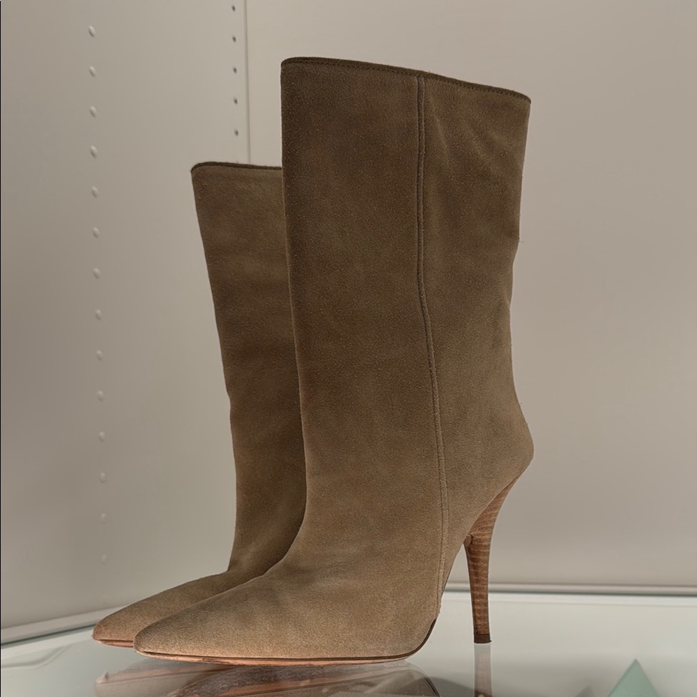 Yeezy Brige Suede Heeled Boots